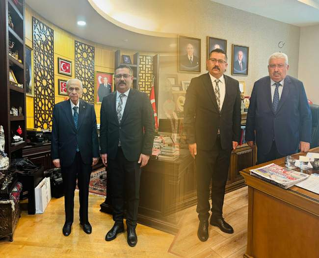 Devlet Bahçeli, Mustafa İpek’i makamında kabul etti