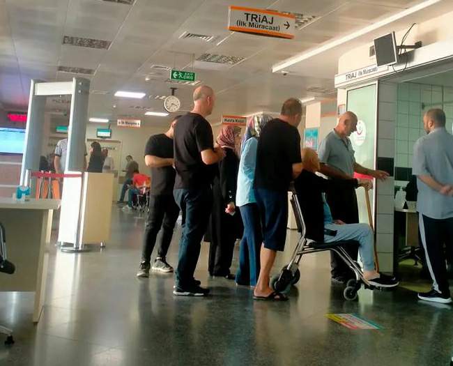 Tokat Devlet Hastanesi’nde tedavi bekleyenler kuyruğu