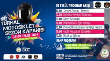 Turhal’da “Motosiklet Sezon Kapanışı” 28 Eylül’de