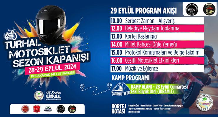 Turhal’da “Motosiklet Sezon Kapanışı” 28 Eylül’de