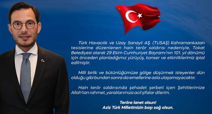 Tokat’ta, “29 Ekim Cumhuriyet Bayramı Etkinlikleri” iptal edildi