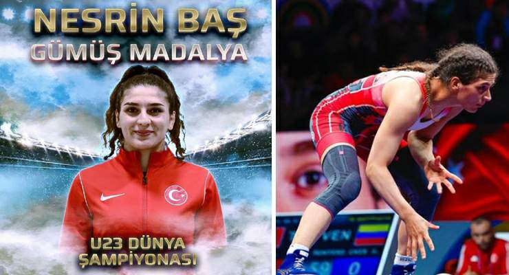 Milli sporcu Nesrin Baş’tan gümüş madalya