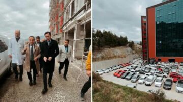 TOGÜ Araştırma Ve Uygulama Hastanesi önünde trafik mühendislik çalışmaları