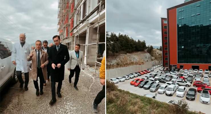 TOGÜ Araştırma Ve Uygulama Hastanesi önünde trafik mühendislik çalışmaları