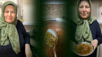 Müfide Teyze, Mercimek çorbası yapıyor