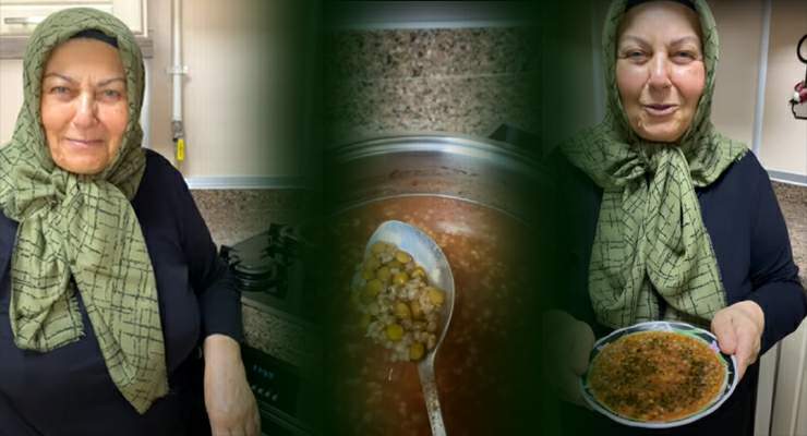Müfide Teyze, Mercimek çorbası yapıyor