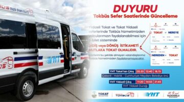 TOKBÜS sefer saatlerinde güncelleme yapıldı