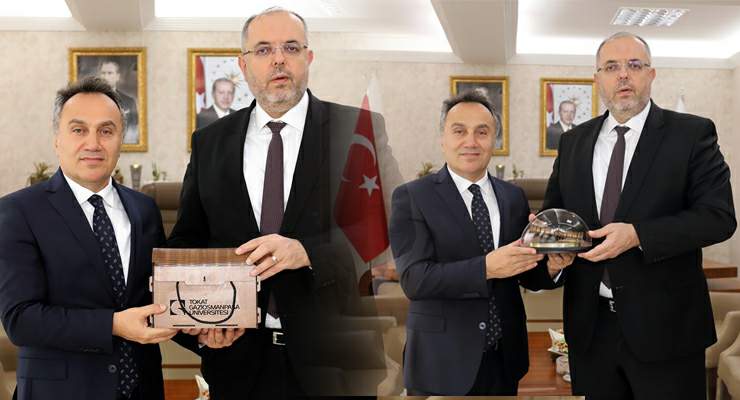 Tokatlı Rektör Prof. Dr. Erhan Afyoncu’dan Rektör Prof. Dr. Yılmaz’a ziyaret