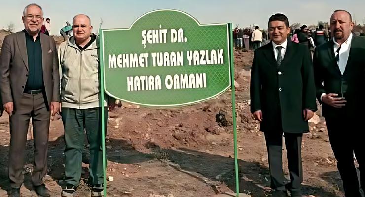 Zile’de Şehit Dr. Mehmet Turan Yazlak Hatıra Ormanı’na fidan dikimi