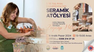Çocuklar bu pazar “Zeynep Hilal Karasu” ile seramik atölyesinde