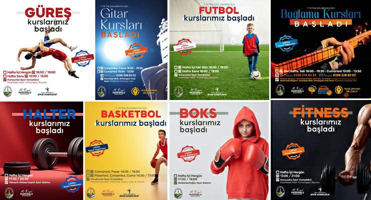 Tokat Belediyesi çocuk ve gençler için 8 değişik kurs açıyor