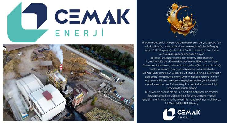 CEMAK Enerji’nin Yeni Yıl ve Regaip Kandili kutlama mesajı