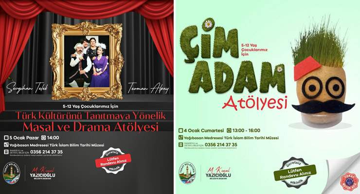 Tokat Belediyesi’nden “Masal ve Drama & Çim Adam” Atölyesi