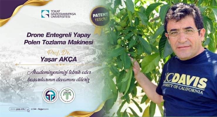 Prof. Yaşar Akça’dan ‘Tarım Drone Teknolojisi’nde patent başarısı