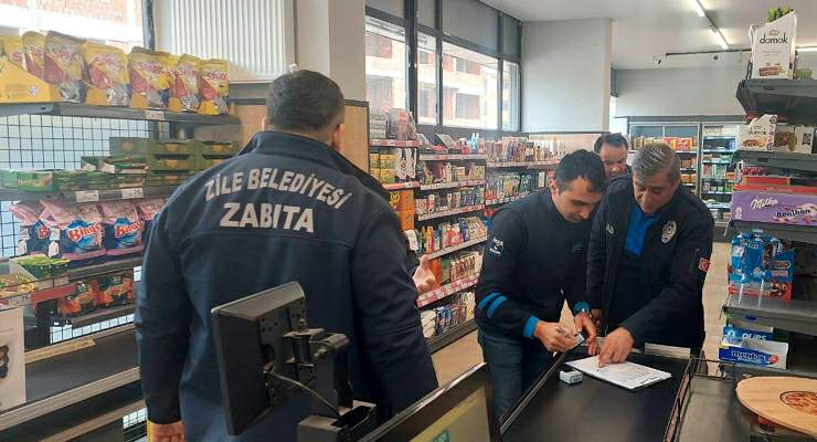 Zile’de marketlere denetim, Kusurlu ürünlere cezai işlem
