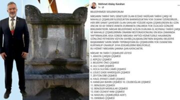 Niksarlı bir vatandaş, Başkan Semih Tepebaşı’na ‘Tarihi Niksar Çeşmeleri’ni hatırlattı