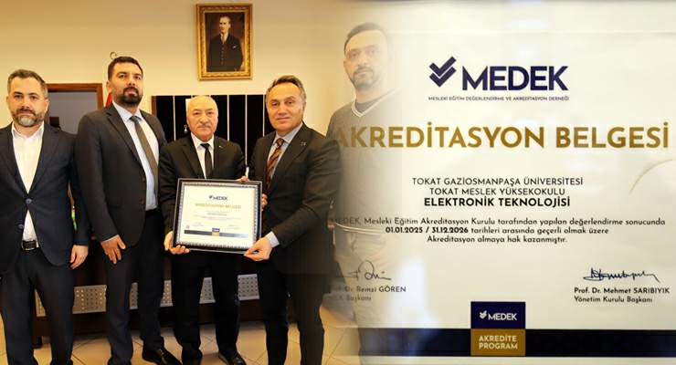 Rektör Fatih Yılmaz, Akredite edilen program için Tokat MYO’yu ziyaret etti