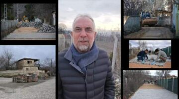 Zile Belediyesi’nden Belediye Bağı Yolu’na kumlama ve parke atağı