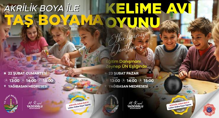 Tokat Belediyesi’nden çocuklar için iki güzel etkinlik daha