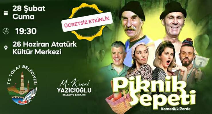 Tokat Belediyesi’nden 2 perdelik komedi tiyatro oyunu