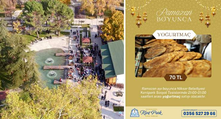 Niksar Kentpark’ta Ramazan ayına özel geleneksel lezzet “Yoğurtmaç”