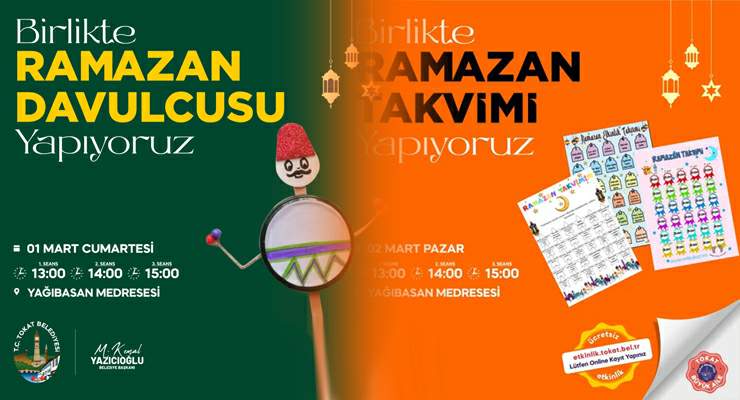 Tokat Belediyesi Ramazan’a çocuklar için 2 etkinlikle başlıyor