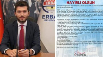 Başkan Karagöl “Erbaa’mıza ağır ceza bölgesi kuruluyor”