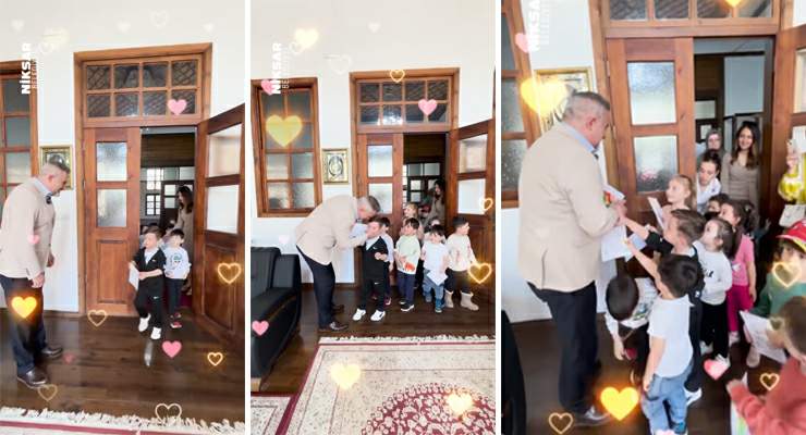Minik yüreklerden Başkan Tepebaşı’na sürpriz ziyaret