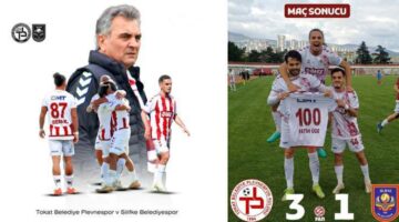 Tokat Belediye Plevnespor, Silifke Belediye Spor’u 3-1 mağlup etti