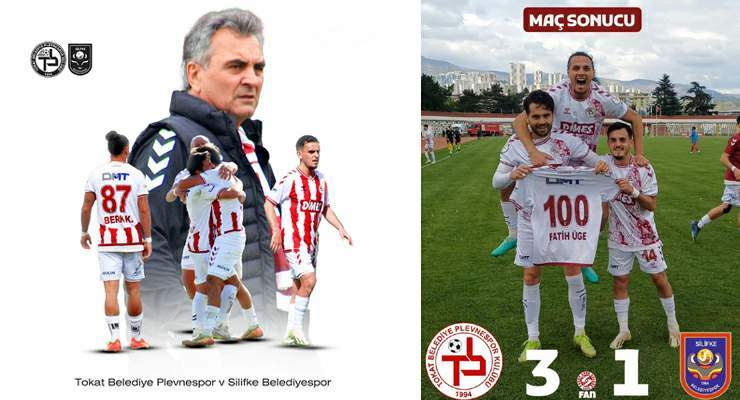 Tokat Belediye Plevnespor, Silifke Belediye Spor’u 3-1 mağlup etti