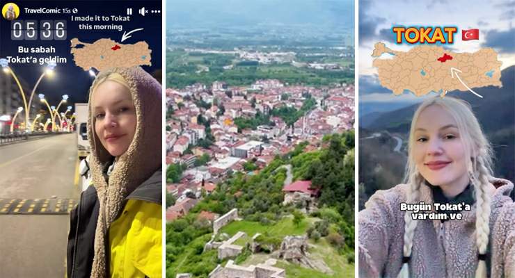 Alman gezgin “Franziska Niehus” Tokat’tan çok etkilendi