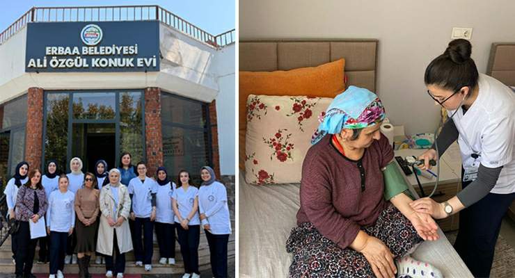 Erbaa’da, Sağlık için el ele, Hemşirelik öğrencileri yaşlılarla buluştu