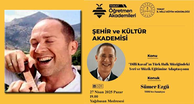 Sümer Ezgü, ‘Şehir ve Kültür Akademisi’ne konuk olacak