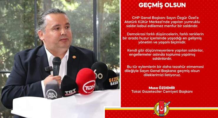 TGC Başkanı Musa Özdemir’in “CHP Genel Başkanı için geçmiş olsun” mesaj