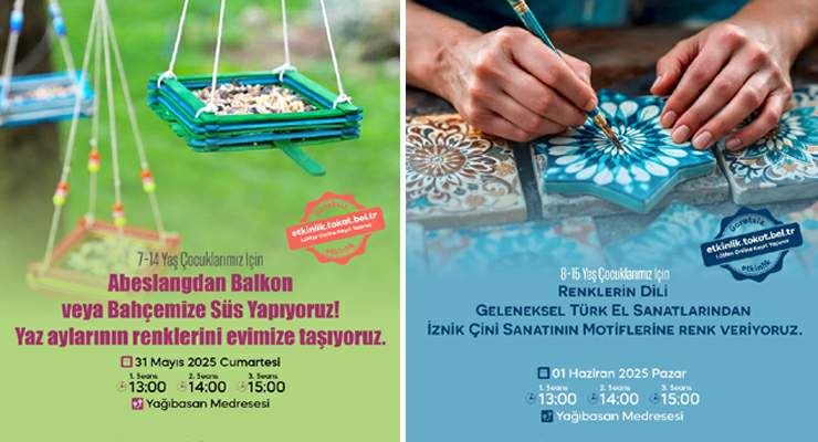 Tokat Belediyesi’nden çocuklar için bu haftasonu 2 ayrı etkinlik