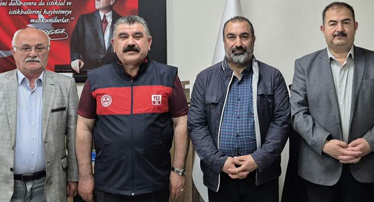 Gökdere Havzası Dernek Başkanı ve Medya Temsilcileri 112 Çağrı Merkezi Müdürü’nü ziyaret etti