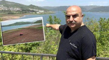 Almus’ta baraj suları çekildi, ortaya çıkan alan tarıma açıldı