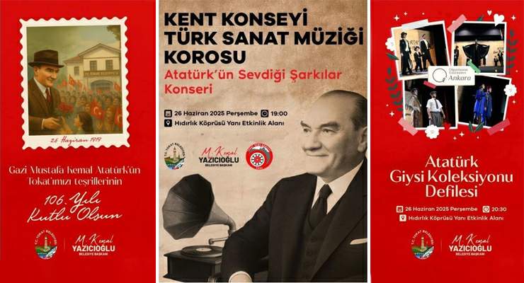 “Atatürk’ün Tokat’a Gelişinin 106. Yılı” coşkuyla kutlanacak