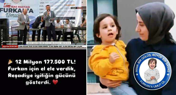“Furkan Elmas” için düzenlenen Yardım Gecesi’nde 12 milyon toplandı