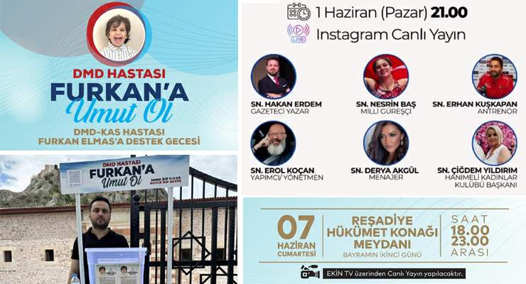 Destek Gecesi’ne katıl, DMD hastası “FURKAN’a umut ol”