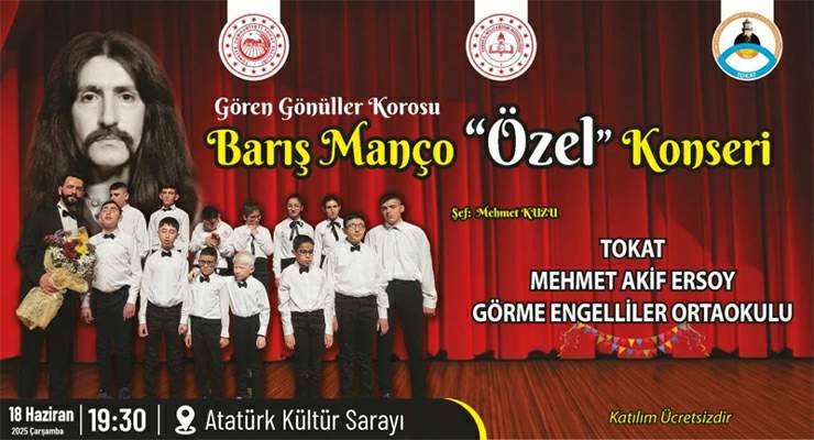 Tokat’ta “Gören Gönüller” Barış Manço’yu şarkılarla anacak