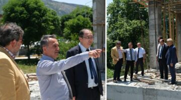 Rektör Yılmaz, “Muhammed Emin Saraç Camii” inşaatında incelemelerde bulundu