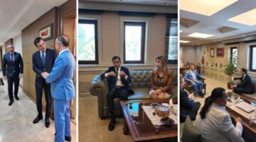 Başkan Yazıcıoğlu Gaziantep’te Tokatlı Vali Çeber’i ziyaret etti