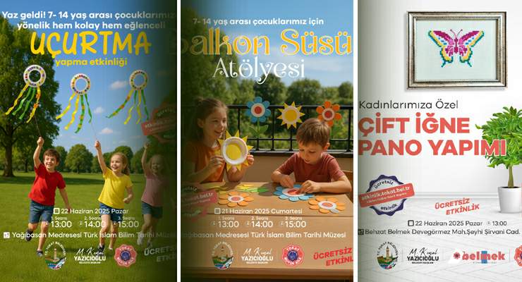Tokat Belediyesi’nden “Yaz Geldi” mottosuyla çocuklara ve hanımlara özel etkinlikler