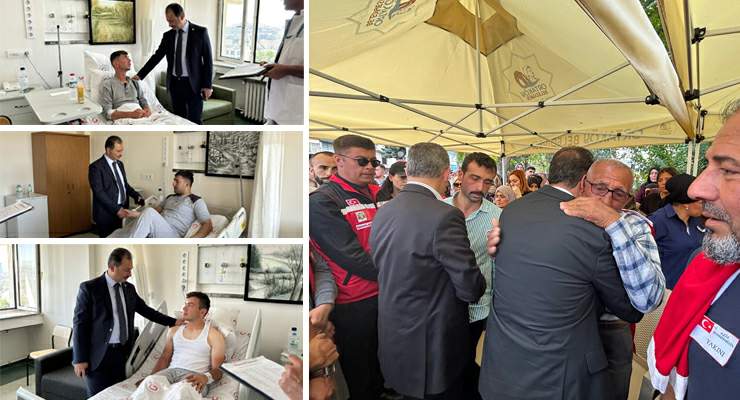 Cüneyt Aldemir’den Kahraman Mehmetçiklere ziyaret ve Şehidimize son veda