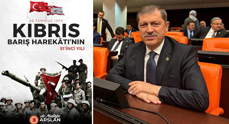 Mustafa Arslan’dan, “Kıbrıs Barış Harekâtı” mesajı