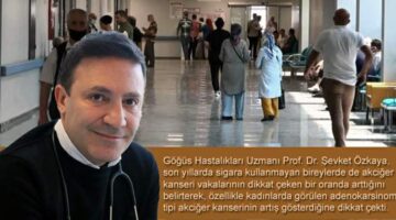 Prof. Dr. Özkaya, “Sigarasız akciğer kanseri vakalarında artış var”