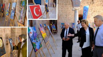 Gökmedrese’de öğrencilerin özgün çalışmaları sanatseverlerle buluştu