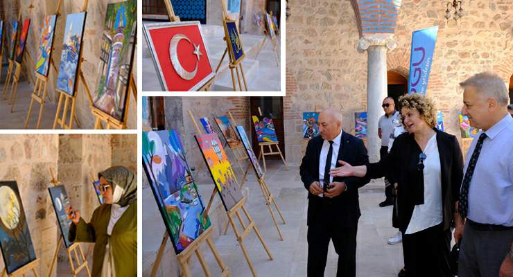 Gökmedrese’de öğrencilerin özgün çalışmaları sanatseverlerle buluştu