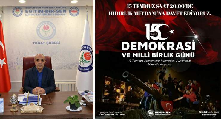 Başkan Ceylan’ın, “15 Temmuz Demokrasi ve Milli Birlik Günü” mesajı